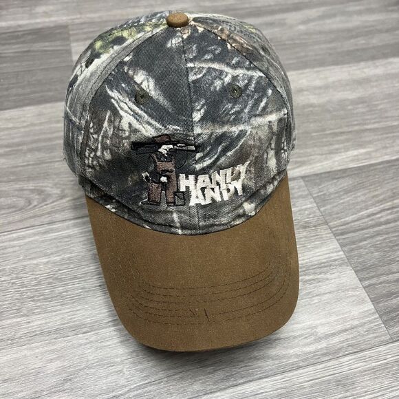 Vintage Realtree Handyman Construction Hat Cap Brown‎ Leather Suede Promo RARE - Picture 1 of 7
